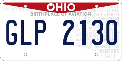 OH license plate GLP2130