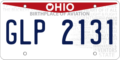 OH license plate GLP2131