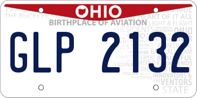 OH license plate GLP2132