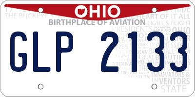 OH license plate GLP2133