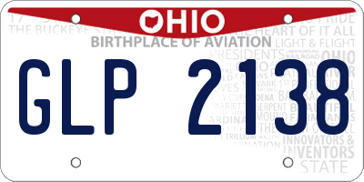 OH license plate GLP2138