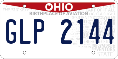 OH license plate GLP2144