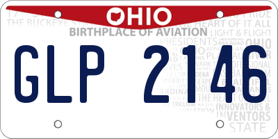 OH license plate GLP2146