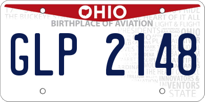 OH license plate GLP2148