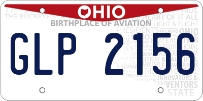 OH license plate GLP2156