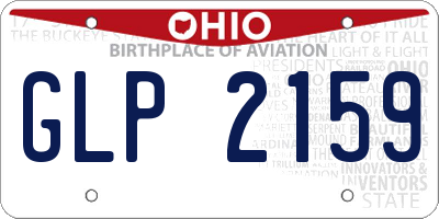 OH license plate GLP2159