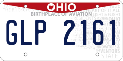 OH license plate GLP2161