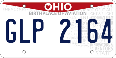 OH license plate GLP2164