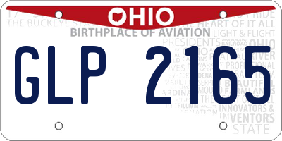 OH license plate GLP2165