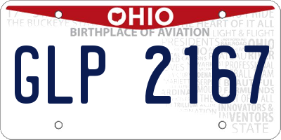 OH license plate GLP2167