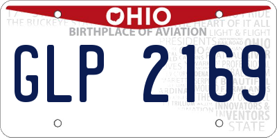 OH license plate GLP2169