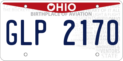 OH license plate GLP2170