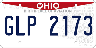 OH license plate GLP2173