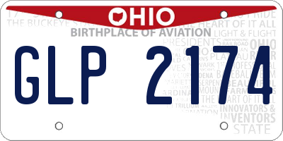 OH license plate GLP2174