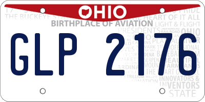 OH license plate GLP2176