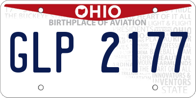 OH license plate GLP2177