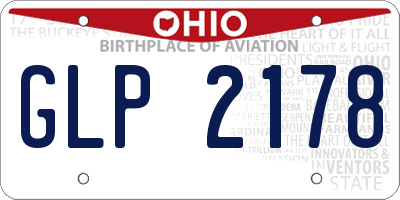 OH license plate GLP2178