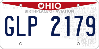 OH license plate GLP2179