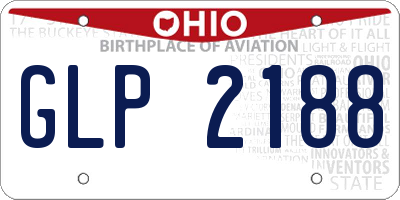 OH license plate GLP2188