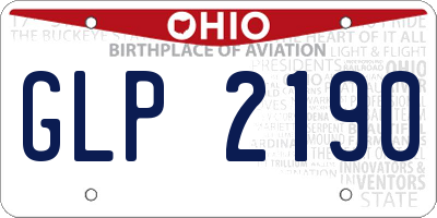 OH license plate GLP2190