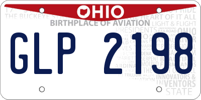OH license plate GLP2198