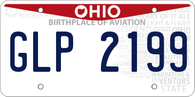OH license plate GLP2199