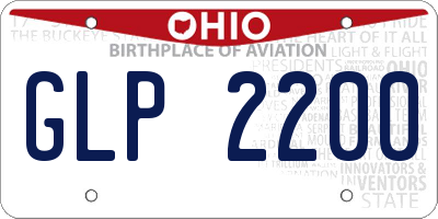 OH license plate GLP2200