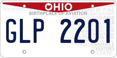 OH license plate GLP2201