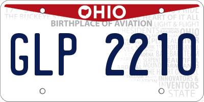 OH license plate GLP2210