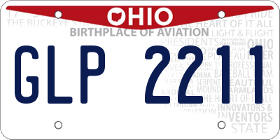 OH license plate GLP2211