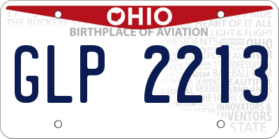 OH license plate GLP2213