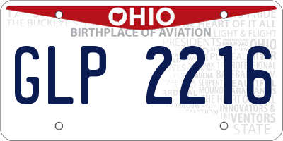OH license plate GLP2216