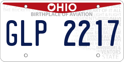 OH license plate GLP2217