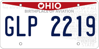 OH license plate GLP2219