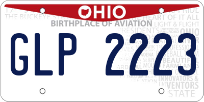 OH license plate GLP2223