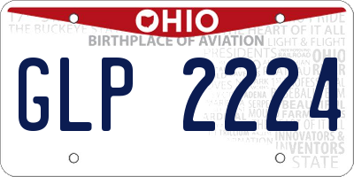 OH license plate GLP2224