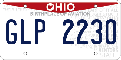 OH license plate GLP2230