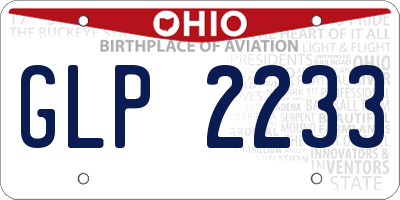 OH license plate GLP2233