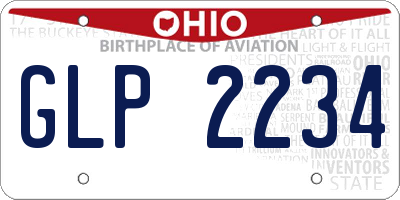 OH license plate GLP2234