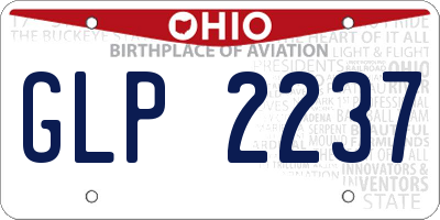 OH license plate GLP2237