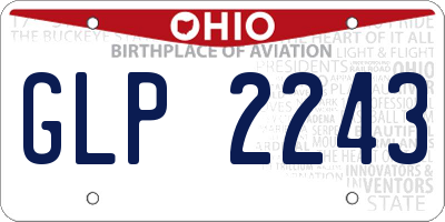 OH license plate GLP2243