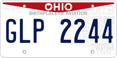 OH license plate GLP2244