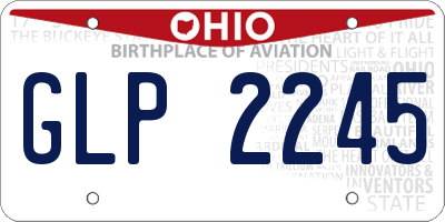 OH license plate GLP2245