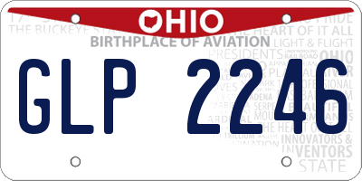 OH license plate GLP2246