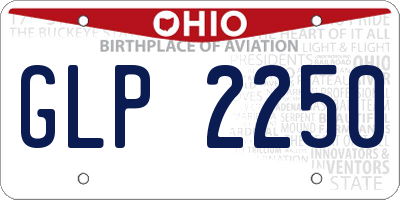 OH license plate GLP2250