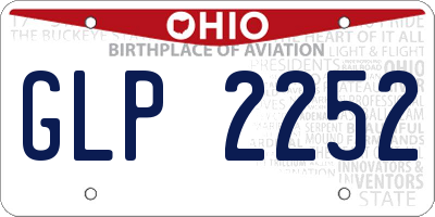 OH license plate GLP2252