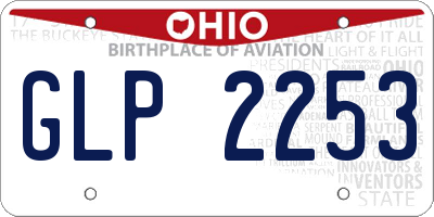OH license plate GLP2253
