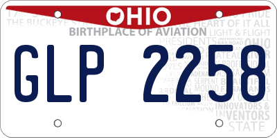 OH license plate GLP2258