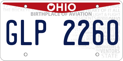 OH license plate GLP2260