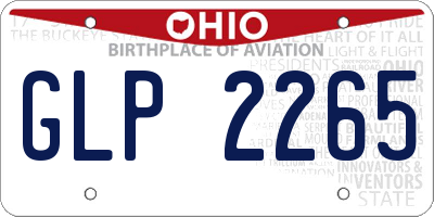 OH license plate GLP2265